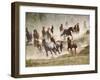 Horses Running During Roundup, Montana, USA-Adam Jones-Framed Photographic Print