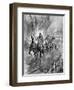 Horses Running the Gauntlet of the Guns, 1917-Howard K. Elcock-Framed Art Print