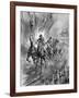 Horses Running the Gauntlet of the Guns, 1917-Howard K. Elcock-Framed Art Print