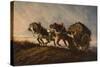 Horses Straining at a Load, 1864-Charles Verlat-Stretched Canvas