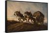 Horses Straining at a Load, 1864-Charles Verlat-Framed Stretched Canvas