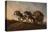 Horses Straining at a Load, 1864-Charles Verlat-Stretched Canvas