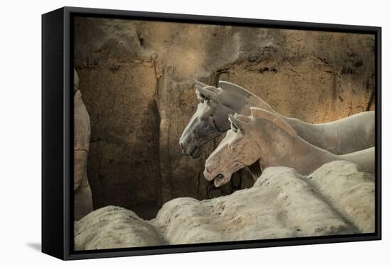 Horses, Terracotta Army, UNESCO World Heritage Site, Xian, Shaanxi, China, Asia-Janette Hill-Framed Stretched Canvas