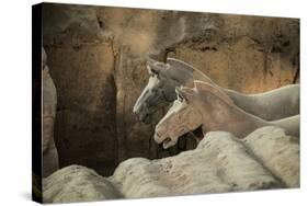 Horses, Terracotta Army, UNESCO World Heritage Site, Xian, Shaanxi, China, Asia-Janette Hill-Stretched Canvas