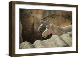 Horses, Terracotta Army, UNESCO World Heritage Site, Xian, Shaanxi, China, Asia-Janette Hill-Framed Photographic Print