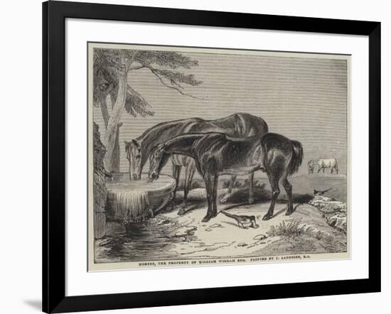 Horses, the Property of William Wigram, Esquire-Charles Landseer-Framed Giclee Print