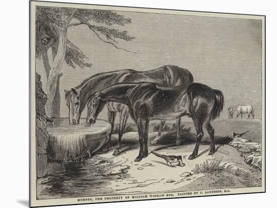 Horses, the Property of William Wigram, Esquire-Charles Landseer-Mounted Giclee Print