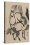 Horses under a Willow Tree.-Shunsen Katsukawa-Stretched Canvas