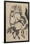 Horses under a Willow Tree.-Shunsen Katsukawa-Framed Art Print