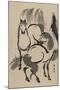 Horses under a Willow Tree.-Shunsen Katsukawa-Mounted Art Print