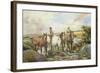 Horses Watering-Henry Meynell Rheam-Framed Giclee Print