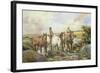 Horses Watering-Henry Meynell Rheam-Framed Giclee Print