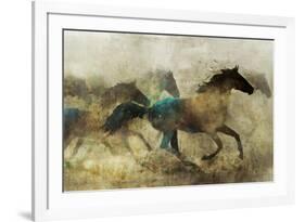 Horses, Wild and Free-Ken Roko-Framed Art Print