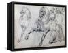 Horses-Théodore Géricault-Framed Stretched Canvas