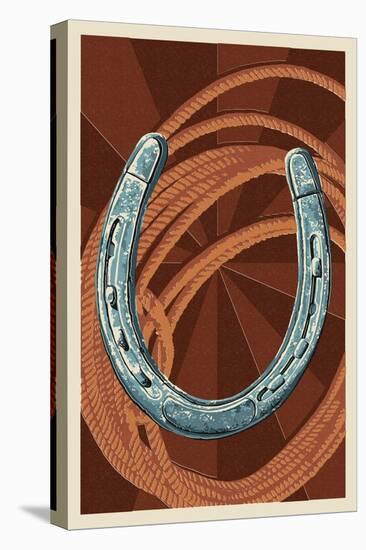 Horseshoe and Rope-Lantern Press-Stretched Canvas