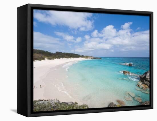 Horseshoe Bay Beach, Bermuda, Central America-Michael DeFreitas-Framed Stretched Canvas