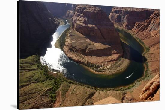 Horseshoe Bend, 1000 Ft. Drop to Colorado River-David Wall-Stretched Canvas