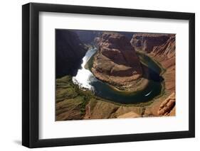 Horseshoe Bend, 1000 Ft. Drop to Colorado River-David Wall-Framed Photographic Print