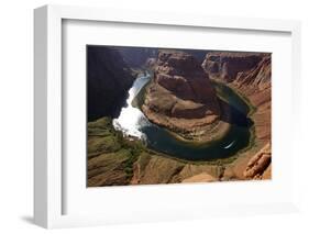 Horseshoe Bend, 1000 Ft. Drop to Colorado River-David Wall-Framed Photographic Print