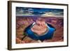 Horseshoe Bend, Canyon and Colorado River at Sunset.-ronnybas-Framed Photographic Print