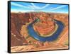 Horseshoe Bend Colorado River Arizona-Richard Harpum-Framed Stretched Canvas