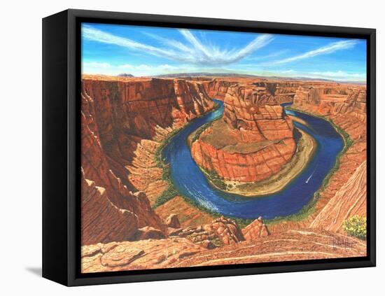 Horseshoe Bend Colorado River Arizona-Richard Harpum-Framed Stretched Canvas