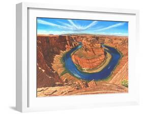 Horseshoe Bend Colorado River Arizona-Richard Harpum-Framed Art Print