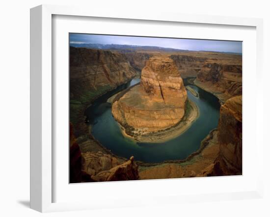 Horseshoe Bend Showing Erosion by the Colorado River, Arizona, USA-Jim Zuckerman-Framed Photographic Print