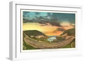 Horseshoe Curve, Pennsylvania-null-Framed Art Print