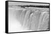 Horseshoe Falls Closeup Panorama in the Day with Mist in Black and White-Songquan Deng-Framed Stretched Canvas