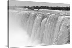 Horseshoe Falls Closeup Panorama in the Day with Mist in Black and White-Songquan Deng-Stretched Canvas
