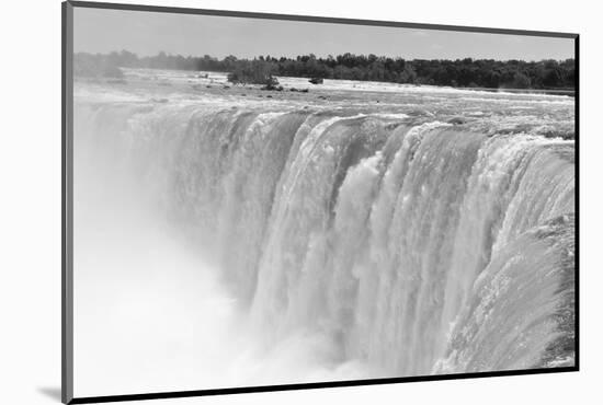 Horseshoe Falls Closeup Panorama in the Day with Mist in Black and White-Songquan Deng-Mounted Photographic Print