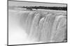 Horseshoe Falls Closeup Panorama in the Day with Mist in Black and White-Songquan Deng-Mounted Photographic Print