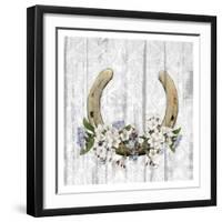 Horseshoe Floral 1-Kimberly Allen-Framed Art Print