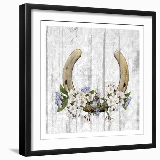 Horseshoe Floral 1-Kimberly Allen-Framed Art Print