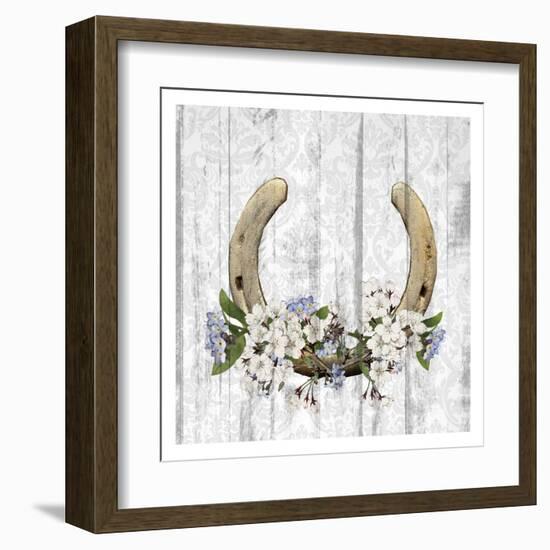 Horseshoe Floral 1-Kimberly Allen-Framed Art Print