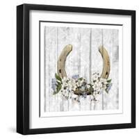 Horseshoe Floral 1-Kimberly Allen-Framed Art Print