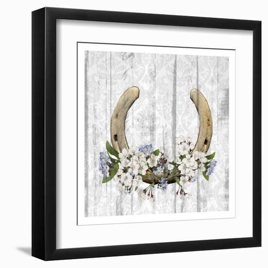 Horseshoe Floral 1-Kimberly Allen-Framed Art Print