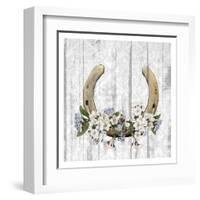 Horseshoe Floral 1-Kimberly Allen-Framed Art Print