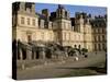 Horseshoe Staircase Dating from 1632-1634, Chateau of Fontainebleau, Seine-Et-Marne-Nedra Westwater-Stretched Canvas