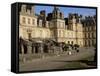 Horseshoe Staircase Dating from 1632-1634, Chateau of Fontainebleau, Seine-Et-Marne-Nedra Westwater-Framed Stretched Canvas