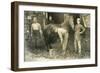 Horseshoeing at the Blacksmith-null-Framed Art Print