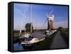 Horsey Windmill, Norfolk Broads, Norfolk, England, United Kingdom-Charcrit Boonsom-Framed Stretched Canvas