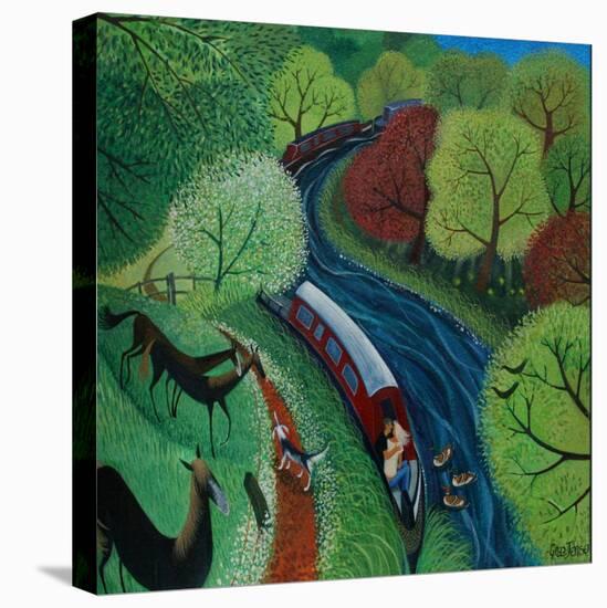 Horsing around-Lisa Graa Jensen-Stretched Canvas