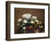 Hortensias and Stocks with Two Pots of Pansies, 1879-Henri Fantin-Latour-Framed Giclee Print
