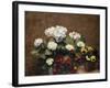 Hortensias and Stocks with Two Pots of Pansies, 1879-Henri Fantin-Latour-Framed Giclee Print