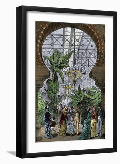 Horticultural Hall on the Opening Day of the Centennial Exposition in Philadelphia, May 10, 1876-null-Framed Giclee Print