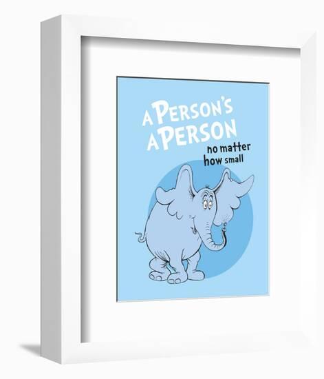 Horton Hears a Who (blue circle)-Theodor (Dr. Seuss) Geisel-Framed Art Print