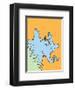 Horton Hears a Who (on orange)-Theodor (Dr. Seuss) Geisel-Framed Art Print