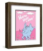 Horton Hears a Who (on pink)-Theodor (Dr. Seuss) Geisel-Framed Art Print